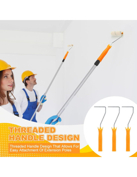 48 Marcos de Rodillo de Pintura Leumoi 10 cm Amarillo