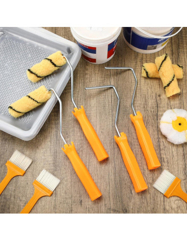 48 Marcos de Rodillo de Pintura Leumoi 10 cm Amarillo