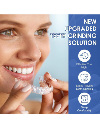 Protector Bucal Anti Grinding OHALEEP - 4 Piezas, Tamaños Grande y Pequeño