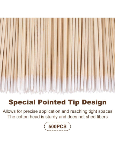 500 Bastoncillos de Algodón Precisión YALOJE para Maquillaje