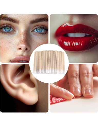 500 Bastoncillos de Algodón Precisión YALOJE para Maquillaje