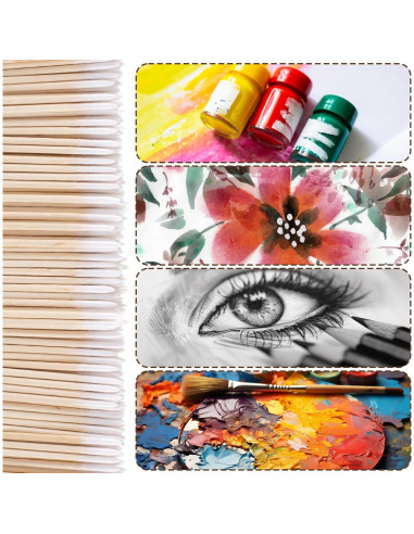 500 Bastoncillos de Algodón Precisión YALOJE para Maquillaje