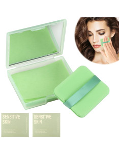 300 Hojas Papel Absorbente Nextpal con Espejo y Puff 2