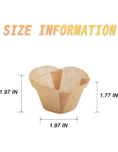 50 Forros de Papel para Cupcakes IAXSEE Blancos 5 cm