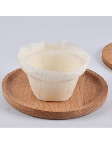 50 Forros de Papel para Cupcakes IAXSEE Blancos 5 cm