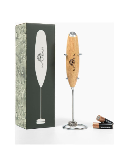 Batidor de Café Naturealm Eléctrico Portátil con Soporte