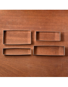 Juego de Cortadores de Galletas Rectangulares LILIAO - Acero Inoxidable, 4 Piezas 2