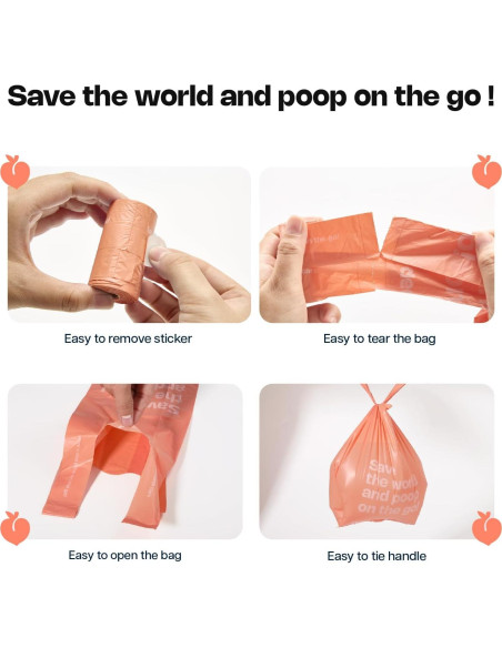 Bolsas de Excremento de Perro Deo Doo 108 Cuentas Aroma Durazno