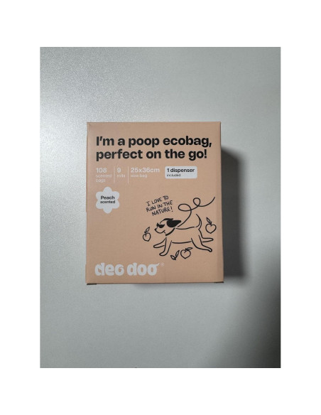 Bolsas de Excremento de Perro Deo Doo 108 Cuentas Aroma Durazno