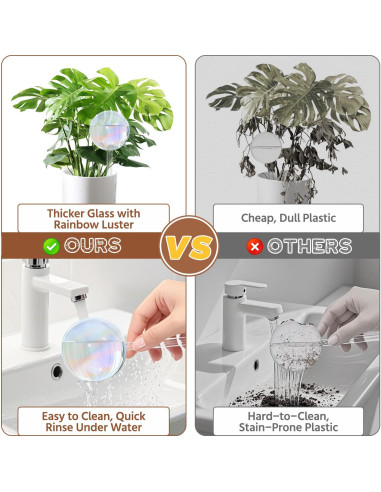 Globos de Riego de Vidrio LASZOLA 2 Pcs para Plantas