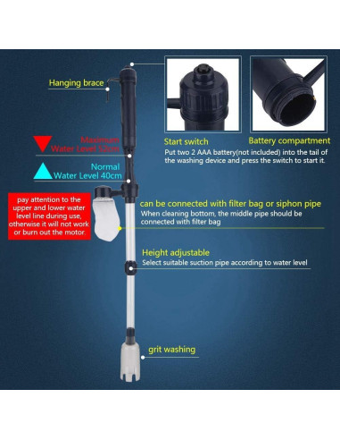 Kit de Limpieza de Acuario Keenso con Sifón y Termómetro