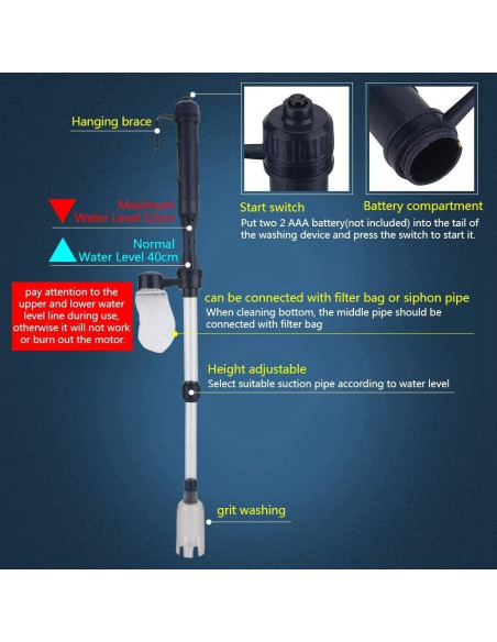 Kit de Limpieza de Acuario Keenso con Sifón y Termómetro