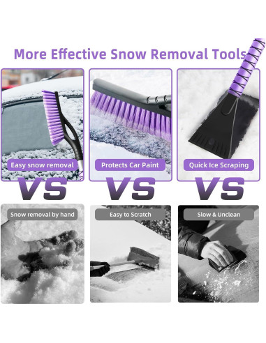 Cepillo de Nieve 2 en 1 DDSNTY 68.58 cm con Raspador de Hielo