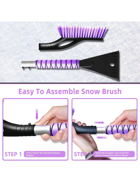 Cepillo de Nieve 2 en 1 DDSNTY 68.58 cm con Raspador de Hielo