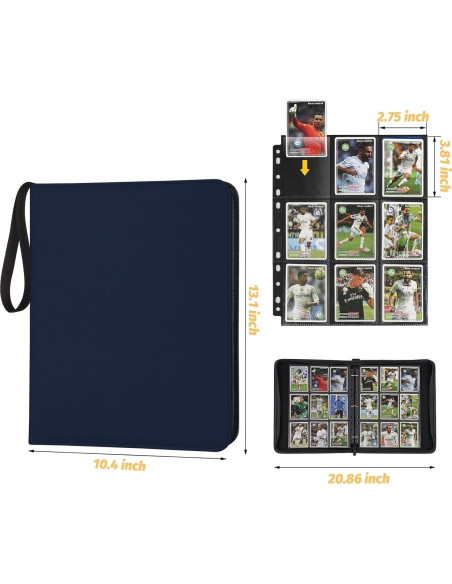 Carpeta de Tarjetas 720 Bolsillos PU NEWBINDER Azul Oscuro Carpeta de Tarjetas 720 Bolsillos PU NEWBINDER Azul Oscuro