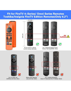Funda de Silicona QINZAC 4Pack para Control Remoto Fire TV 6.2" 2
