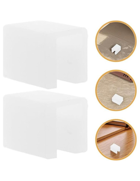 Protectores de Esquinas de Silicona Hemoton 8 Pcs Transparente