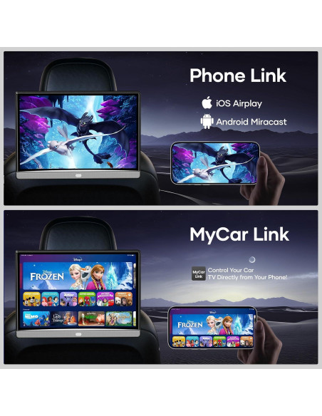 Monitor de TV para Automóvil WONNIE 13.3" 4G+64G Android 4K