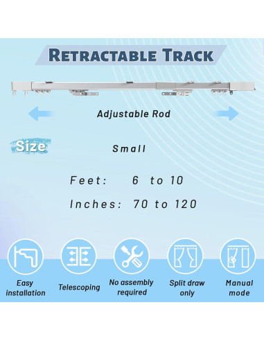 Sistema de Cortinas Eléctricas Shade365 178-305 cm Control Remoto