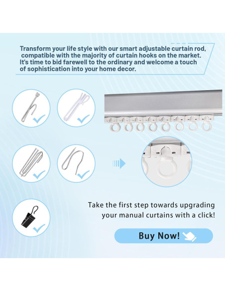 Sistema de Cortinas Eléctricas Shade365 178-305 cm Control Remoto