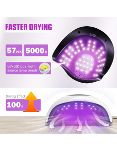 Secador de Uñas UV LED LadyMisty X9 268W 57 Perlas 4 Modos 2