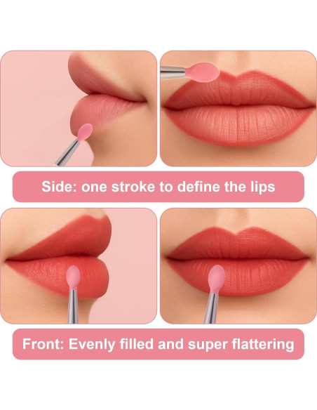 10 Cepillos Exfoliantes de Labios Silicona XLIUAX 3-en-1