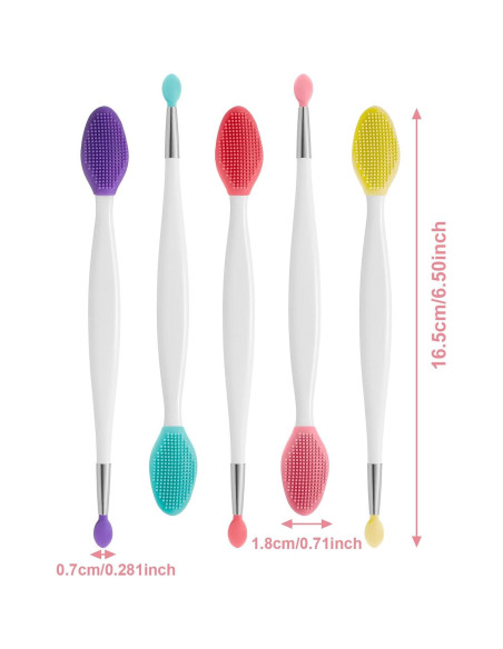 10 Cepillos Exfoliantes de Labios Silicona XLIUAX 3-en-1