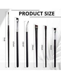 Juego de 12 Pinceles de Maquillaje Gandeer para Delineador 2