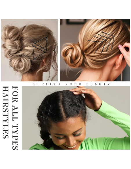 500 Horquillas Negras 5cm Teenitor para Peinados Diarios