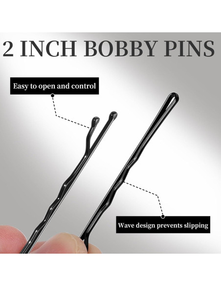 500 Horquillas Negras 5cm Teenitor para Peinados Diarios