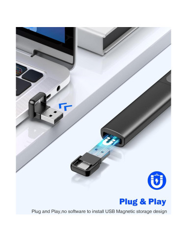 Clicker de Presentación Inalámbrico USB Tipo C con Luz Roja