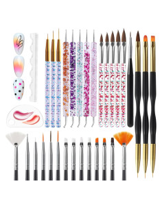 Kit de Pinceles de Arte de Uñas Artdone 32 Piezas con Herramientas