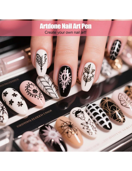 Kit de Pinceles de Arte de Uñas Artdone 32 Piezas con Herramientas