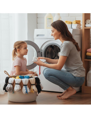 30 Clips para Calcetines de Lavadora Skrfren - Organizador Colorido