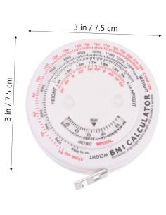Cinta Métrica Retráctil BMI STOBOK 2 Piezas 1.5m Salud 2