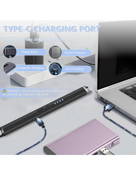 Encendedor Eléctrico a Prueba de Viento Koulate 20cm Negro