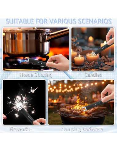 Encendedor Eléctrico a Prueba de Viento Koulate 20cm Negro