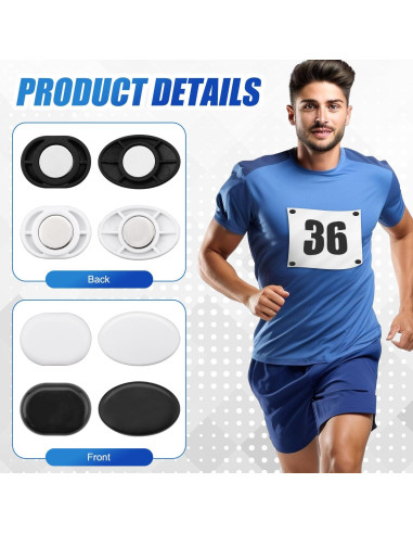 10 Pares de Sujetadores Magnéticos para Número de Carrera Gosknor