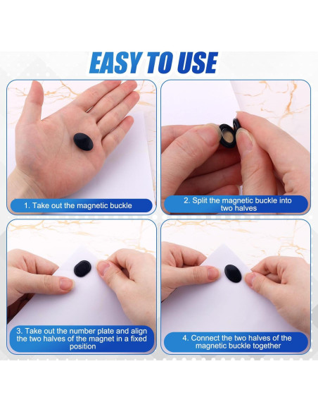 10 Pares de Sujetadores Magnéticos para Número de Carrera Gosknor