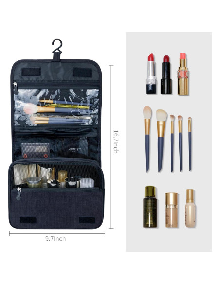 Bolsa de Aseo Lcsmaokin Impermeable Gran Capacidad Negra