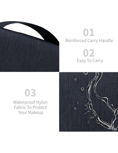 Bolsa de Aseo Lcsmaokin Impermeable Gran Capacidad Negra