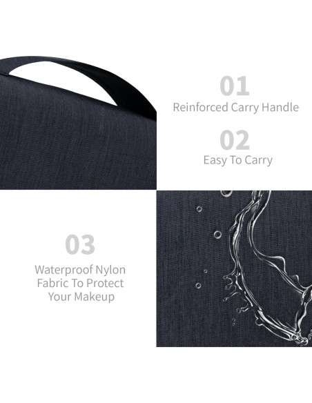 Bolsa de Aseo Lcsmaokin Impermeable Gran Capacidad Negra