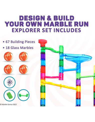 Juego de Canicas Marble Genius - 85 Piezas para Niños