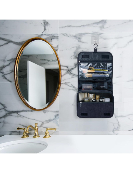 Bolsa de Aseo Lcsmaokin Impermeable Gran Capacidad Negra