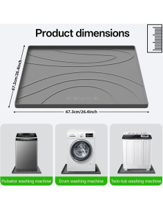 Bandeja de Drenaje para Lavadora EWX 67.3x67.3 cm Antivibración 2