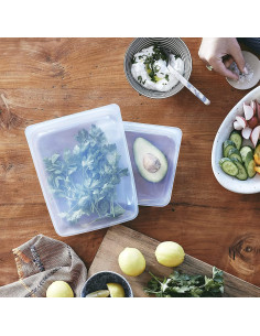 Bolsa de Almacenamiento Reutilizable Stasher Aqua - Paquete de 4 2