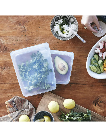 Bolsa de Almacenamiento Reutilizable Stasher Aqua - Paquete de 4