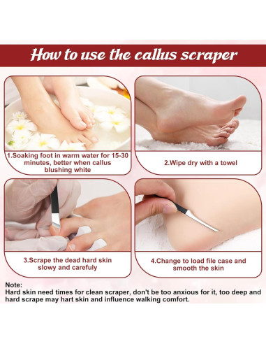 Kit de Remoción de Uñas Encarnadas LIQWEI 6 Piezas Acero Inoxidable