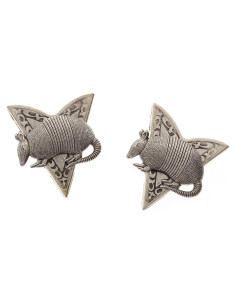 Puntas de Collar Acrílicas Estilo Armadillo Plateadas - Unisex