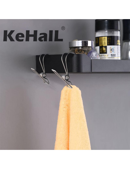 14 Clips de Acero Inoxidable 304 Kehail para Colgar Artículos